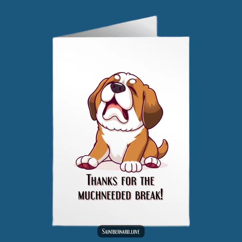 Thanks Free Printable: Puppy's Yawn Thank You Card