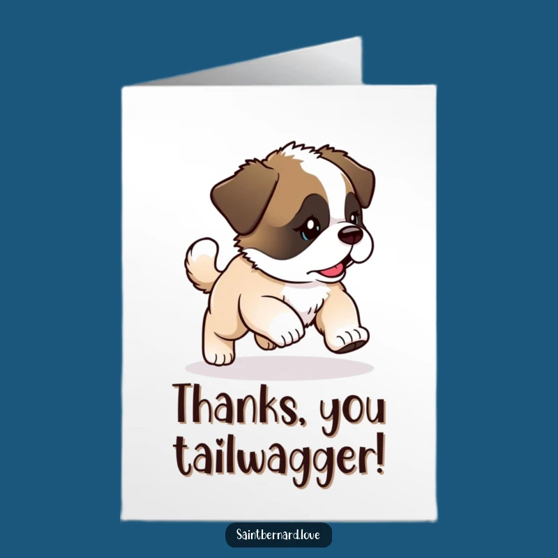 Thanks Free Printable: Puppy's Tail Chase Thank You Card
