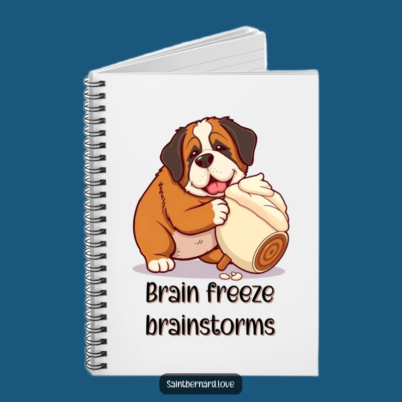 Funny Saint Bernard Ice Cream Notebook: Jot Down Sweet Ideas