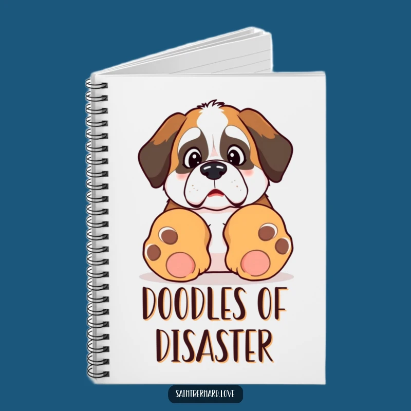 Funny Kawaii Saint Bernard Notebook: Jot Down Surprising Thoughts!