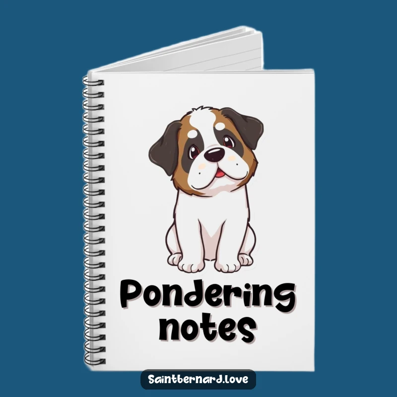 Funny Kawaii Saint Bernard Notebook: Jot Down Curious Thoughts - Ideal Funny Gift