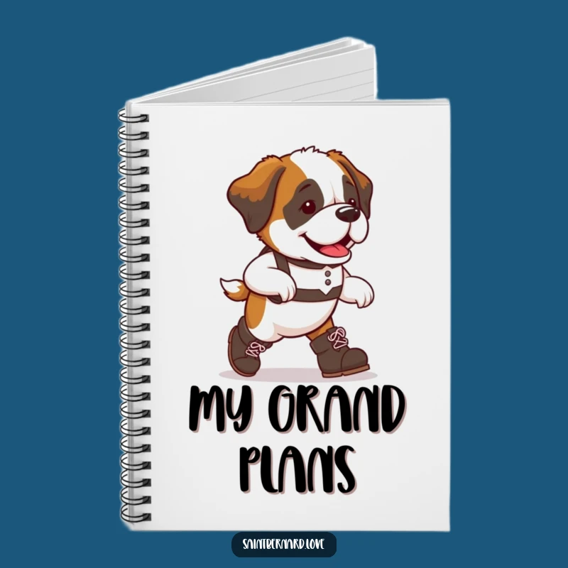Funny Saint Bernard Boots Notebook - Perfect for Dog Lover's Notes