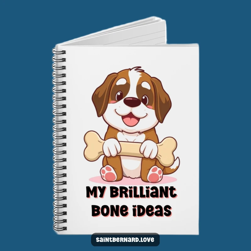 Funny Saint Bernard Notebook: Giant Bone Gift, Perfect Humorous Journal Gift