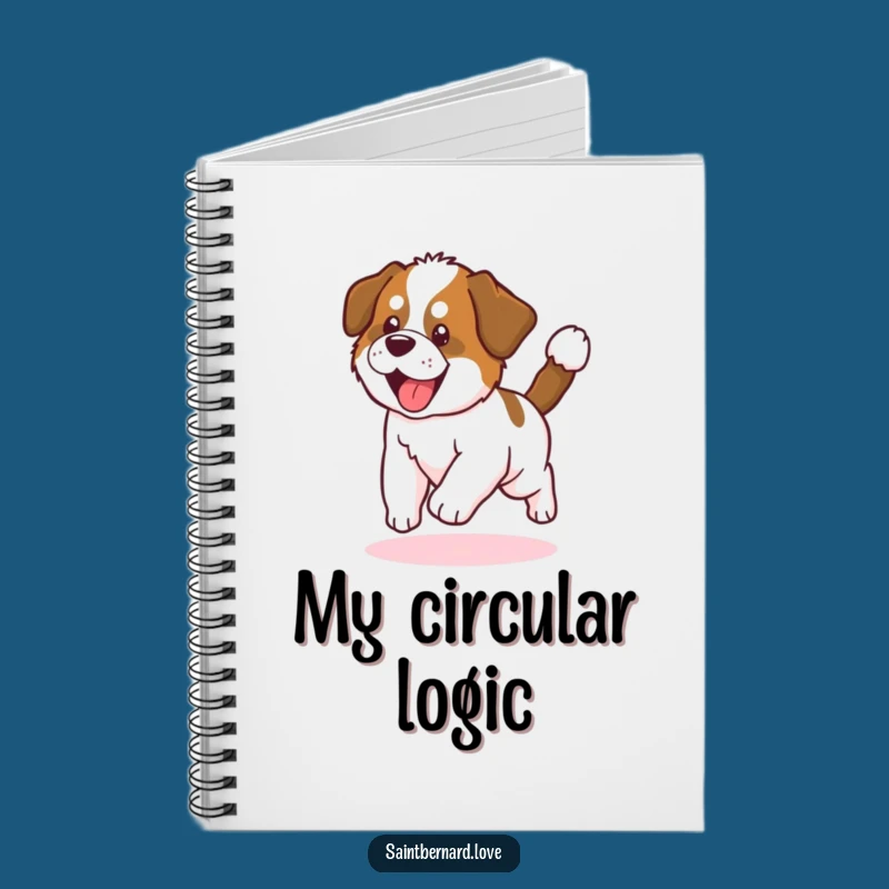 Funny Saint Bernard Puppy Notebook: Jot Down Ideas with Playful Paws Gift