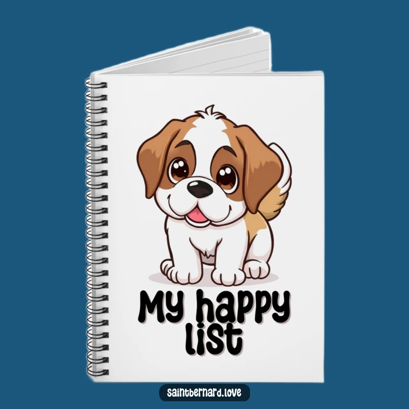 Funny Saint Bernard Wagging Tail Notebook: Jot Down Thoughts with Gentle Giant Charm
