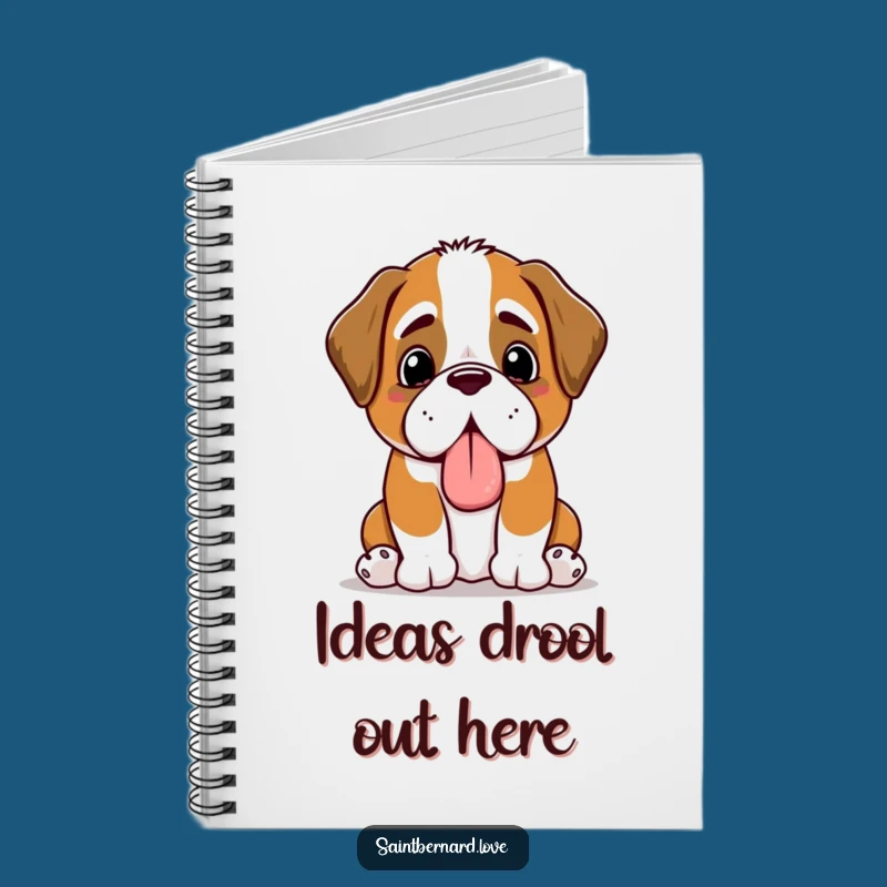 Funny Kawaii Saint Bernard Notebook: Jot Down Thoughts with a Happy Pup