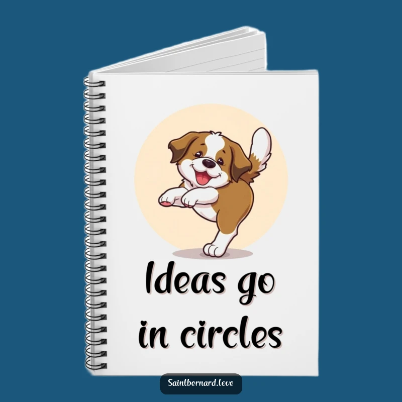 Funny Saint Bernard Notebook - Capture Your Thoughts with Pup Power
