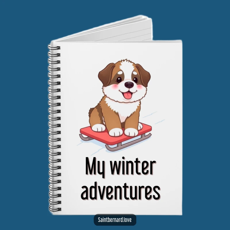 Funny Saint Bernard Notebook: Snowy Notes, Rosy Cheeks, Perfect Humorous Journal Gift