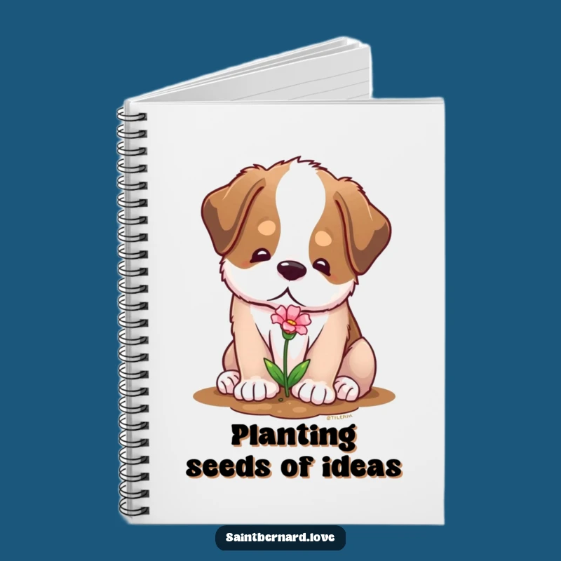 Funny Saint Bernard Notebook - Gentle Gardener's Journal for Blooming Ideas