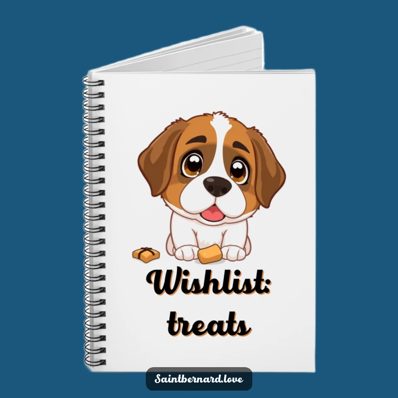 Funny Saint Bernard Treat Notebook: Journal with a Hopeful Dog - For Treat Lovers!