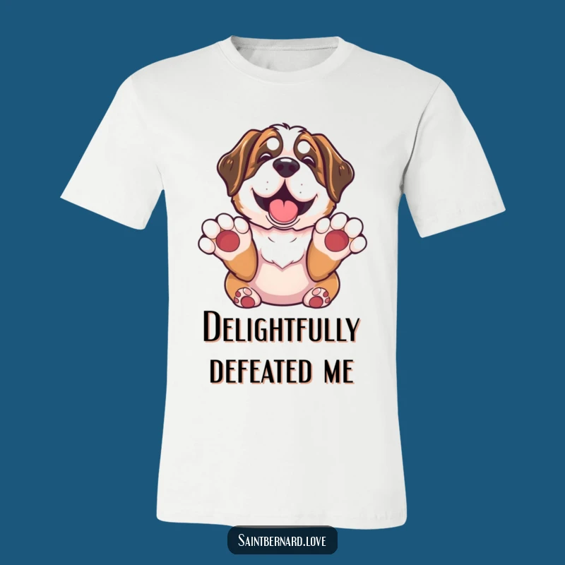 Funny Delighted Saint Bernard T-Shirt - Hilarious Dog Apparel Gift