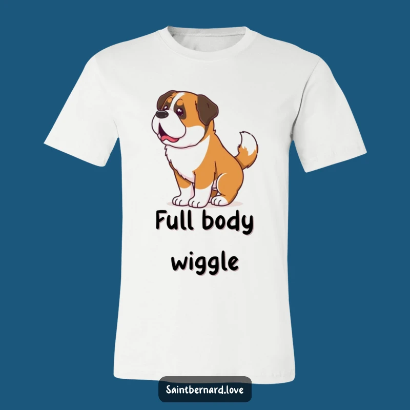 Funny Saint Bernard Tail Wag T-Shirt - Body Shake Joy