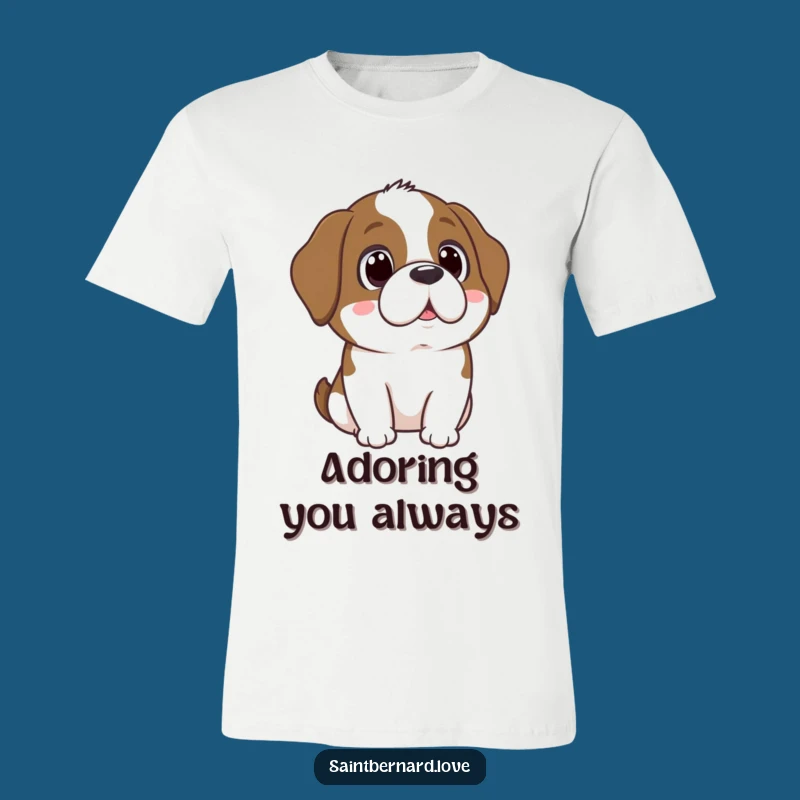 Funny Saint Bernard Adoring Eyes T-Shirt - Sweet Dog Tee, Great Gift