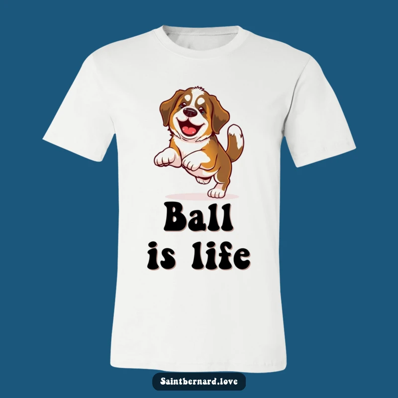 Funny Saint Bernard Fetch Enthusiast T-Shirt - Hilarious Dog Lover Apparel