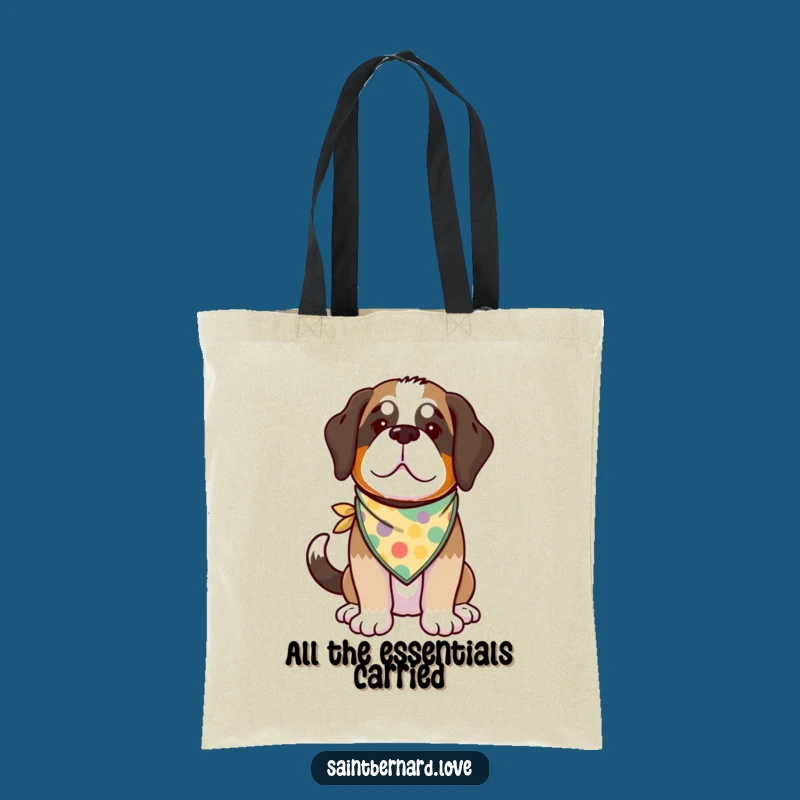 Funny Kawaii Saint Bernard Tote Bag - Carry Happiness & Wagging Tail