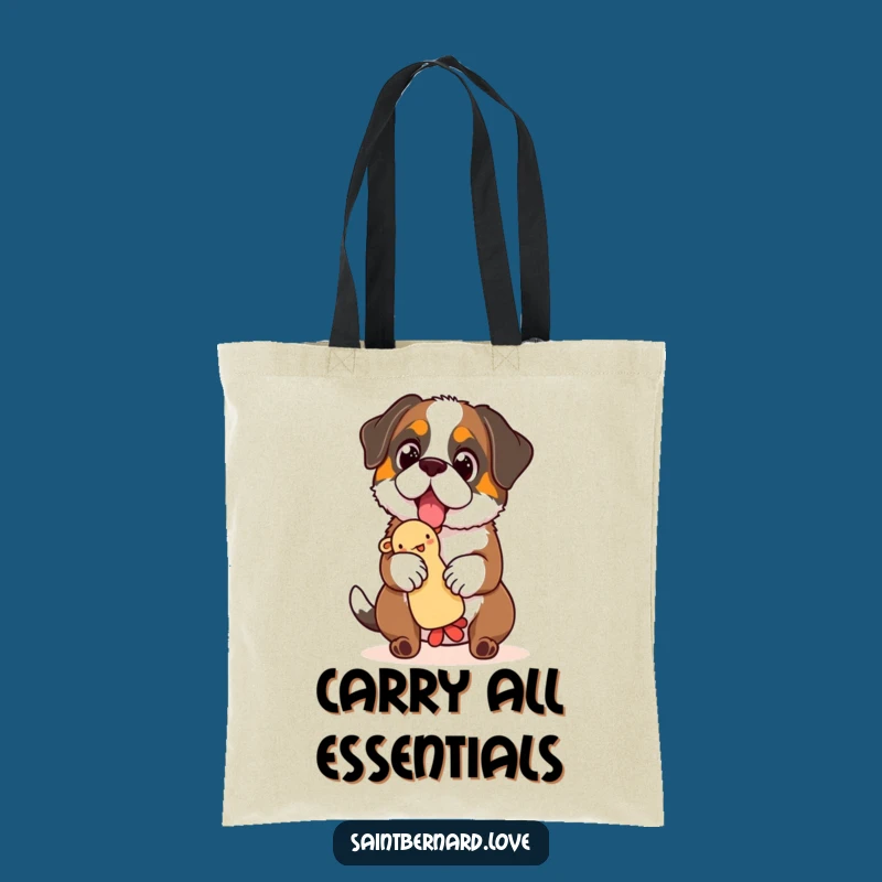 Funny Saint Bernard Toy Tote Bag - Pup's Joy, Toy Balance