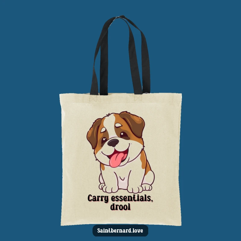 Funny Kawaii Saint Bernard Tote Bag: Carry Joy (and Drool!) - Awesome Funny Gift