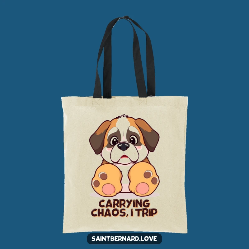 Funny Kawaii Saint Bernard Tote Bag: Carry Your Surprises in Style!
