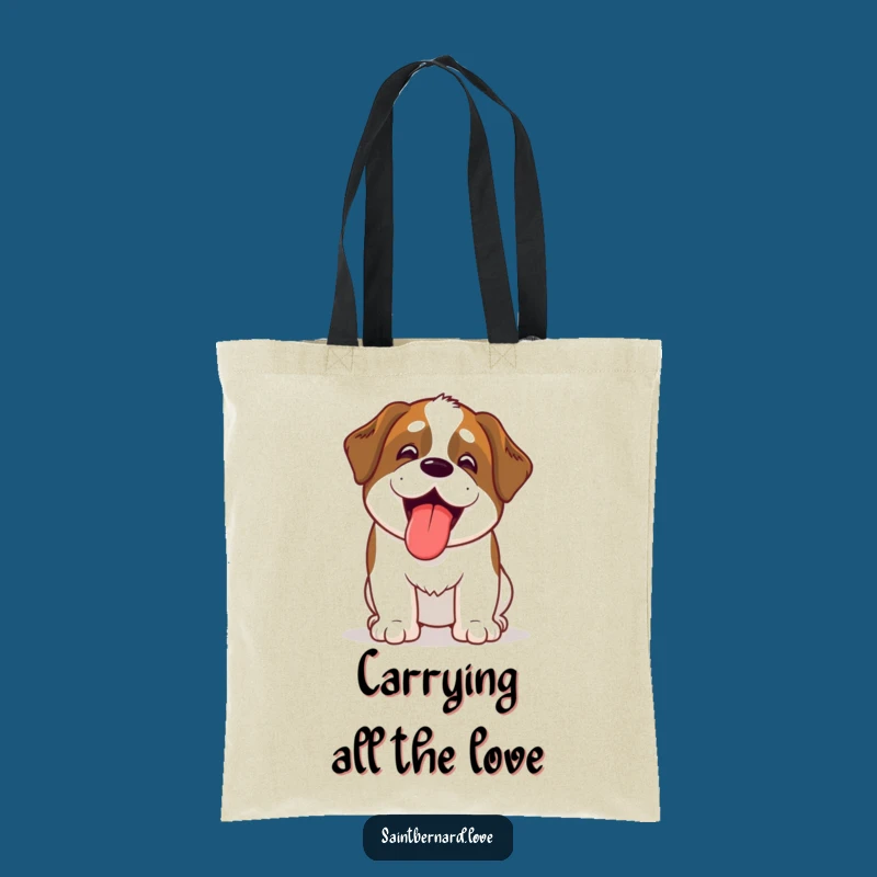 Funny Kawaii Saint Bernard Tote Bag: Carry Your Essentials with Hilarious Style