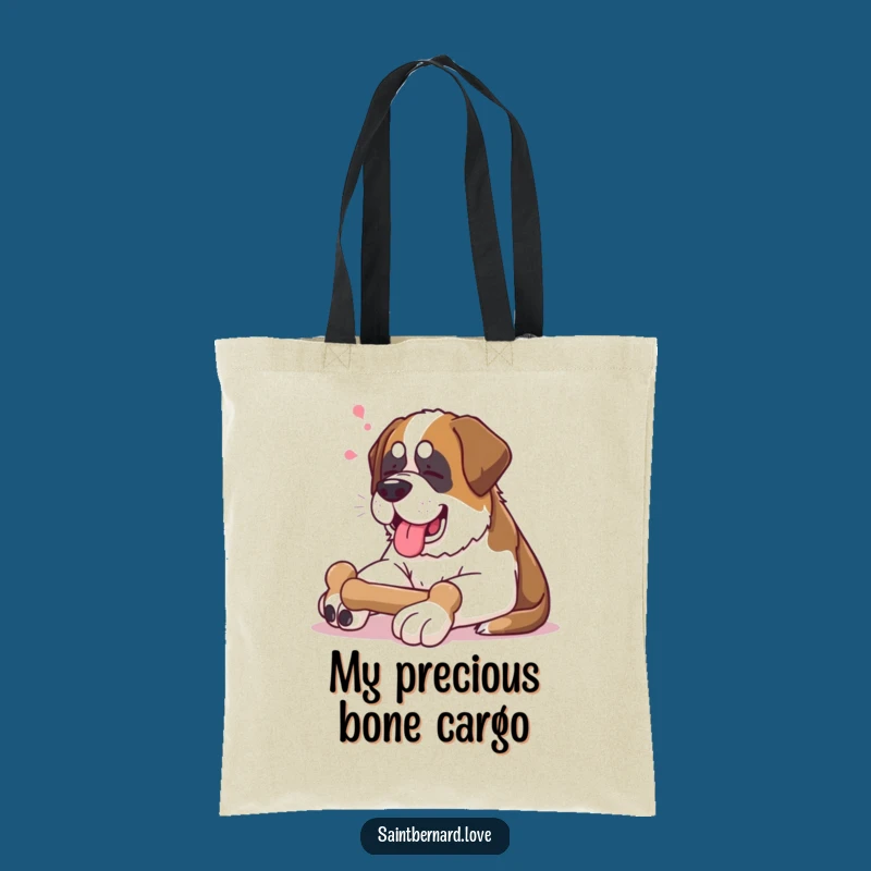 Funny Saint Bernard Bone Tote Bag - Hilarious and Practical Dog Gift