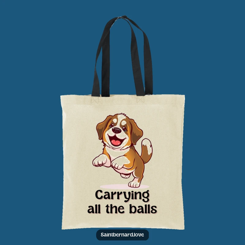 Funny Saint Bernard Fetch Adventure Tote Bag - Carry Your Laughs!