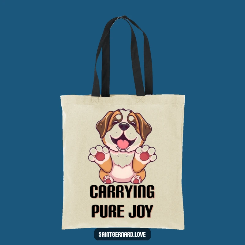 Funny Saint Bernard Paws Tote Bag - Hilarious and Practical Dog Gift