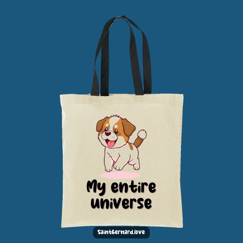 Funny Saint Bernard Puppy Tote Bag: Carry Adorable Chaos Gift