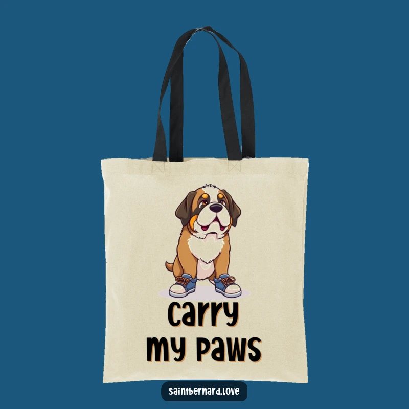 Funny Saint Bernard Shoe Tote Bag - Pup's Fashion Fumble