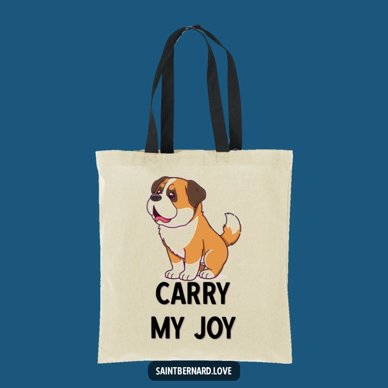 Funny Saint Bernard Tail Wag Tote Bag - Shake with Happiness