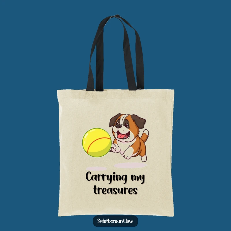 Funny Saint Bernard Tennis Ball Tote Bag - Carry Your Playful Spirit!