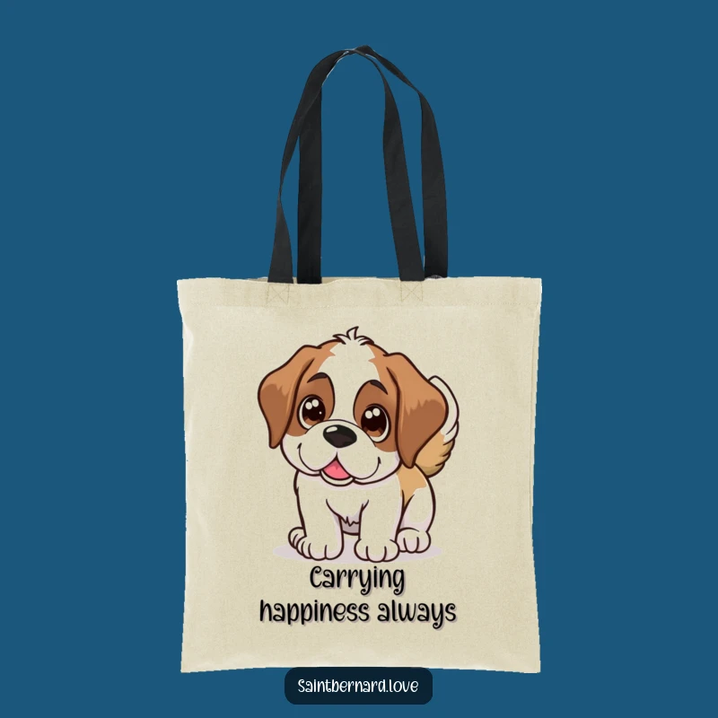Funny Saint Bernard Wagging Tail Tote Bag: Carry Happiness & Dog Love