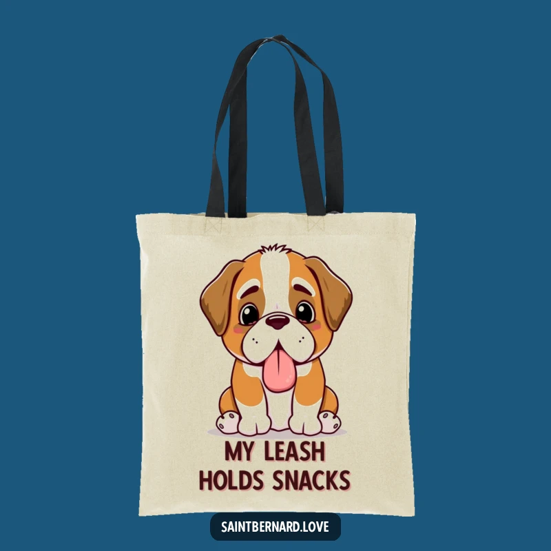 Funny Kawaii Saint Bernard Tote Bag: Carry Your Slobbery Love Everywhere!