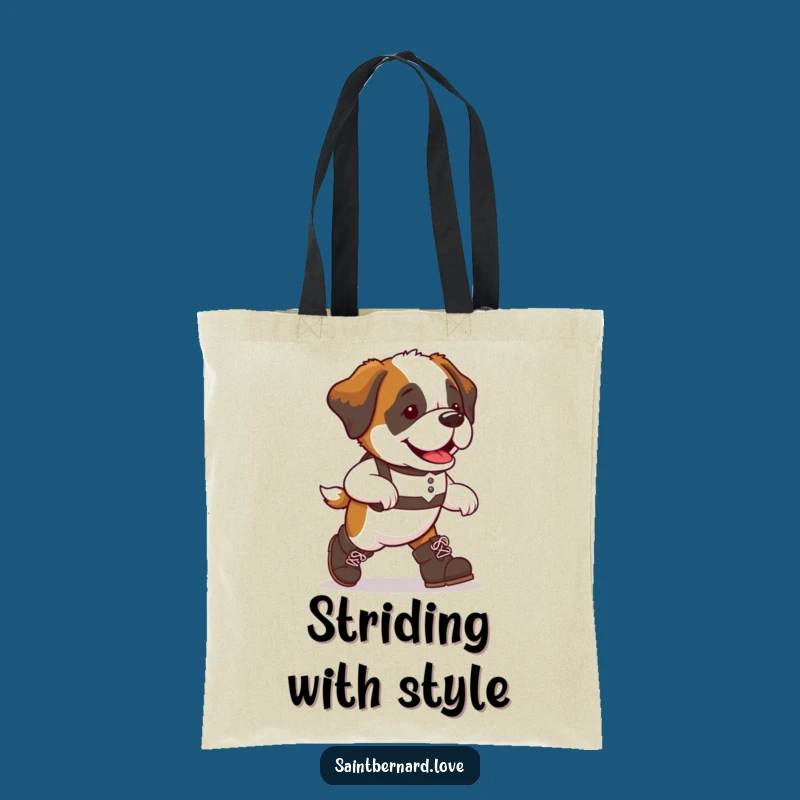 Funny Saint Bernard Marching Boots Tote Bag - Durable & Hilarious Dog Gift